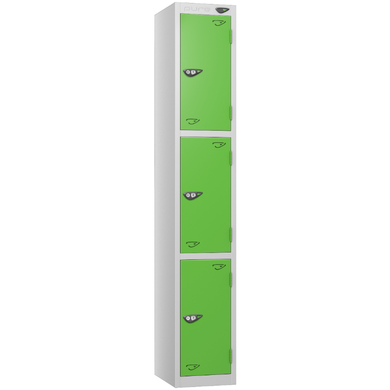 Pure 3 Door Locker with Green Door